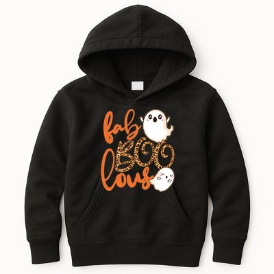 Stylish leopard Halloween Fab-BOO-lous Ghost Kids Hoodie