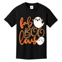 Stylish leopard Halloween Fab-BOO-lous Ghost Kids T-Shirt