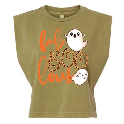 Stylish leopard Halloween Fab-BOO-lous Ghost Garment-Dyed Women's Muscle Tee