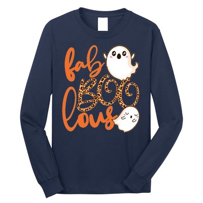 Stylish leopard Halloween Fab-BOO-lous Ghost Long Sleeve Shirt