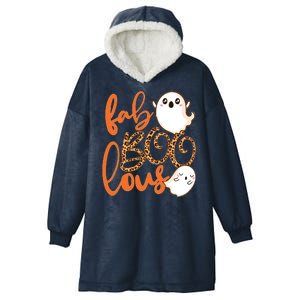 Stylish leopard Halloween Fab-BOO-lous Ghost Hooded Wearable Blanket