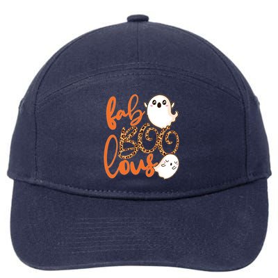 Stylish leopard Halloween Fab-BOO-lous Ghost 7-Panel Snapback Hat