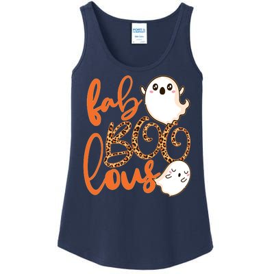 Stylish leopard Halloween Fab-BOO-lous Ghost Ladies Essential Tank