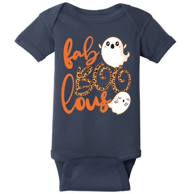 Stylish leopard Halloween Fab-BOO-lous Ghost Baby Bodysuit