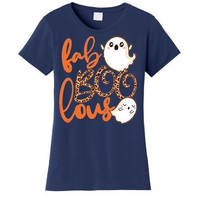 Stylish leopard Halloween Fab-BOO-lous Ghost Women's T-Shirt