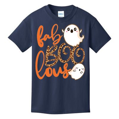 Stylish leopard Halloween Fab-BOO-lous Ghost Kids T-Shirt