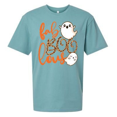 Stylish leopard Halloween Fab-BOO-lous Ghost Sueded Cloud Jersey T-Shirt