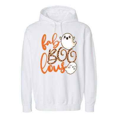 Stylish leopard Halloween Fab-BOO-lous Ghost Garment-Dyed Fleece Hoodie