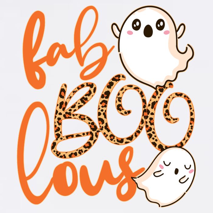 Stylish leopard Halloween Fab-BOO-lous Ghost Garment-Dyed Sweatshirt