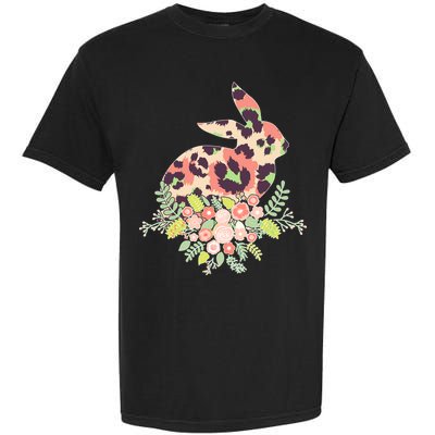Stylish Leopard Pattern Easter Bunny Garment-Dyed Heavyweight T-Shirt