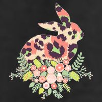 Stylish Leopard Pattern Easter Bunny 7 Panel Mesh Trucker Snapback Hat