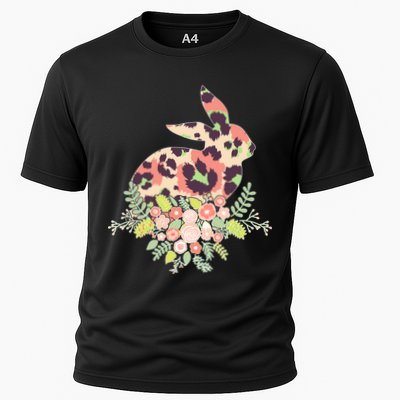 Stylish Leopard Pattern Easter Bunny Performance Shirt