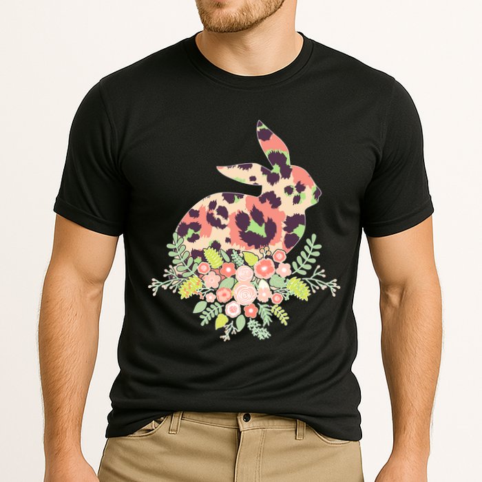 Stylish Leopard Pattern Easter Bunny Performance Shirt