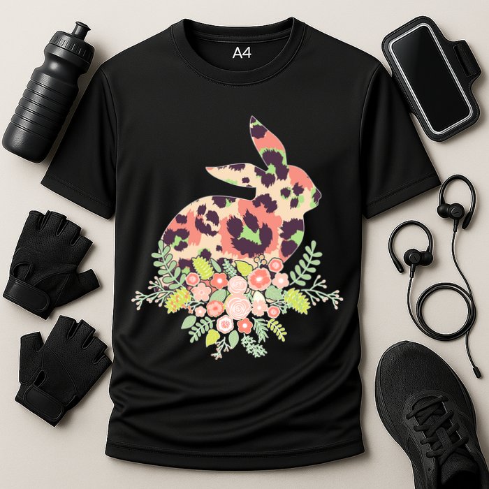 Stylish Leopard Pattern Easter Bunny Performance Shirt