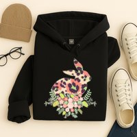 Stylish Leopard Pattern Easter Bunny Hoodie