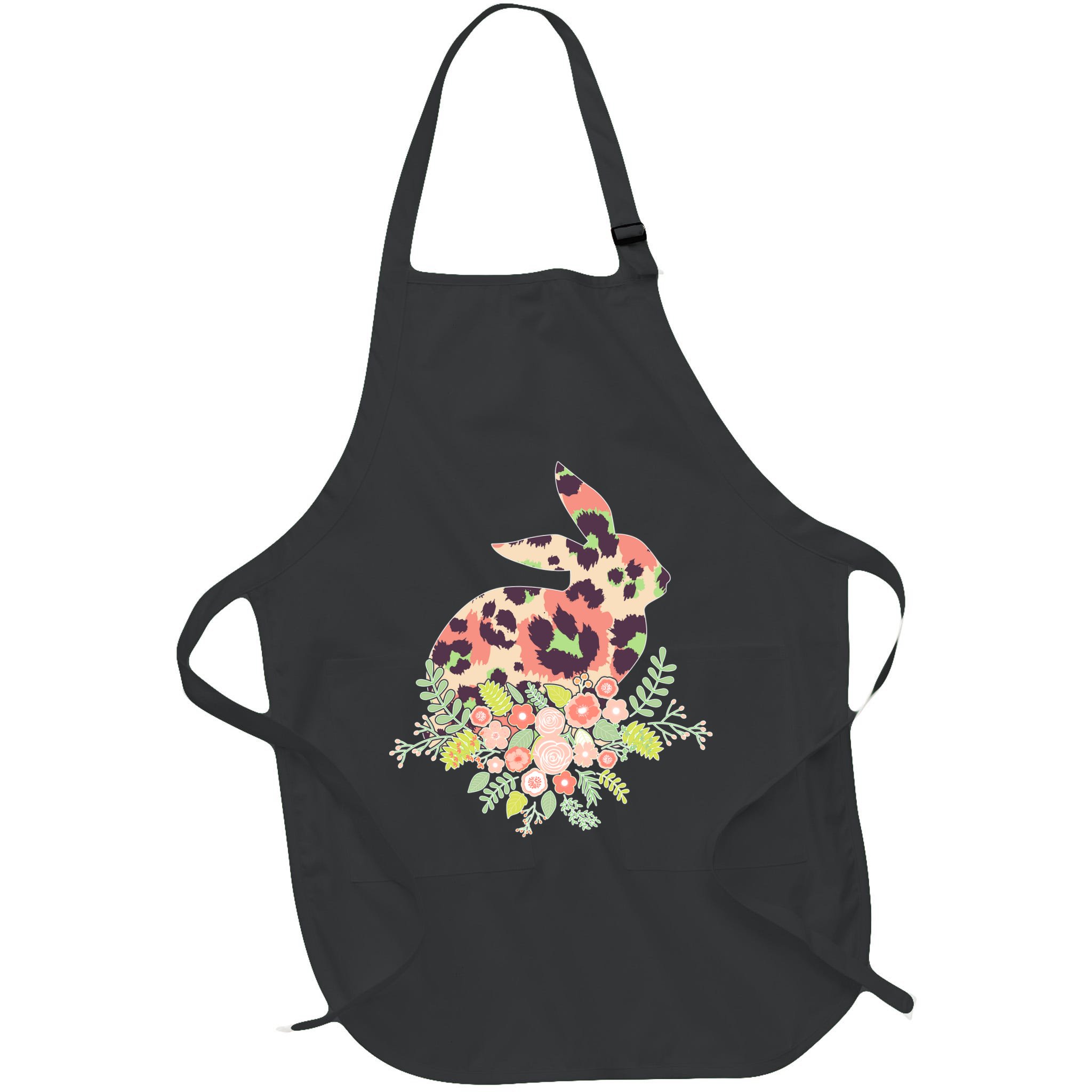 Stylish Leopard Pattern Easter Bunny Apron