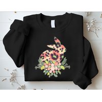 Stylish Leopard Pattern Easter Bunny Sweatshirt