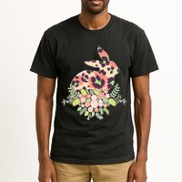 Stylish Leopard Pattern Easter Bunny Tall T-Shirt