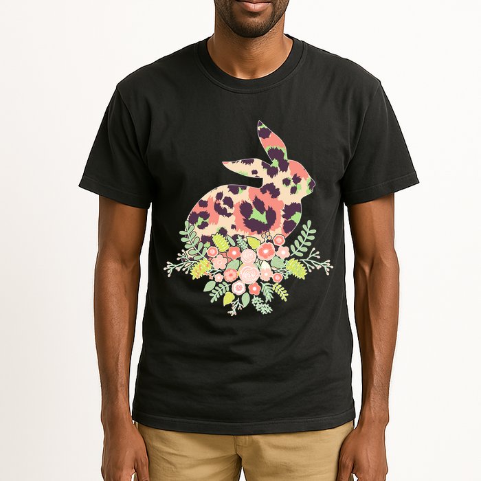 Stylish Leopard Pattern Easter Bunny Tall T-Shirt