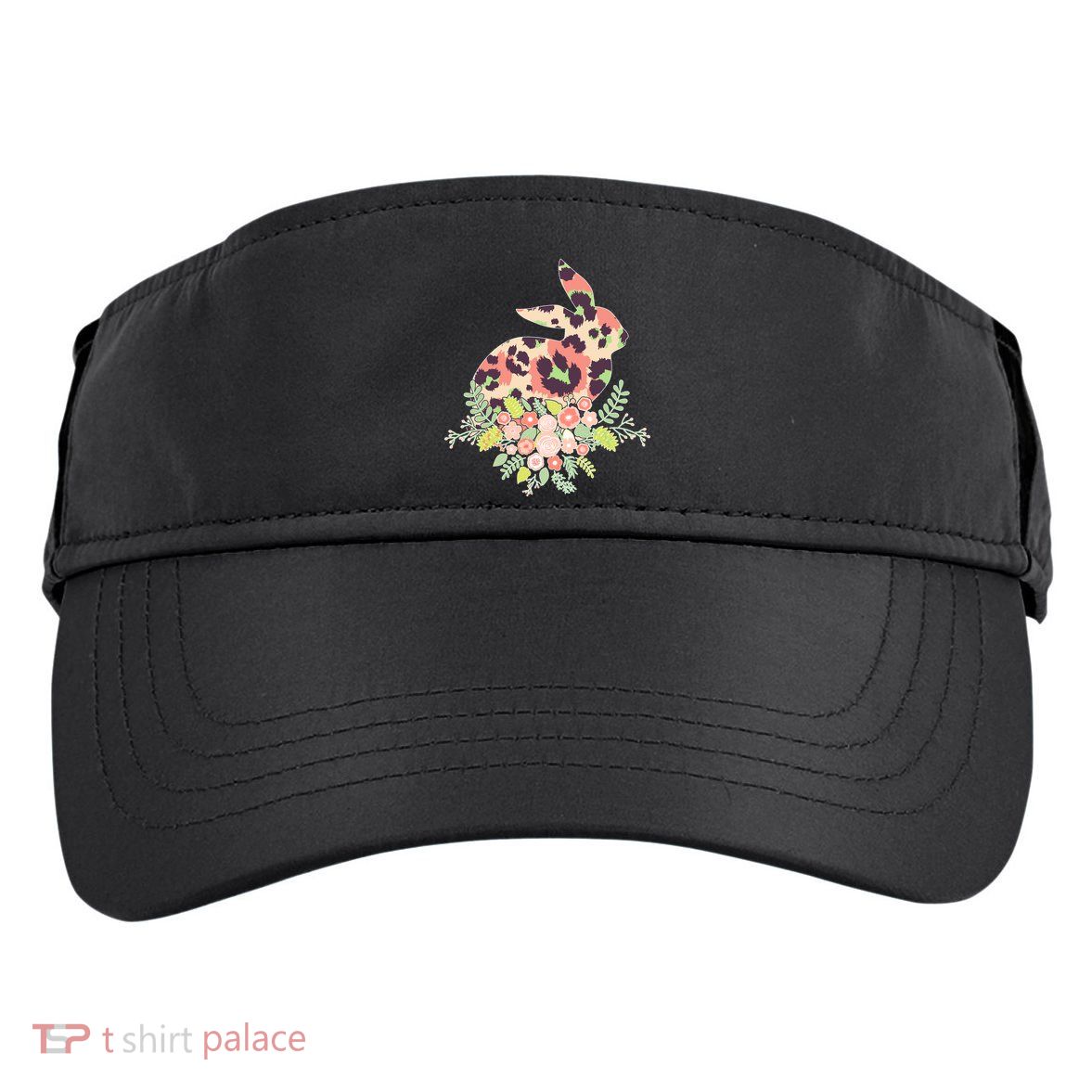 Stylish Leopard Pattern Easter Bunny Adult Drive Performance Visor