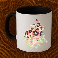 Stylish Leopard Pattern Easter Bunny Mug