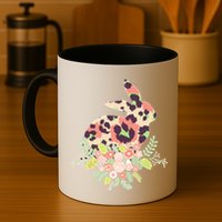 Stylish Leopard Pattern Easter Bunny Mug