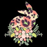 Stylish Leopard Pattern Easter Bunny Drawstring Bag