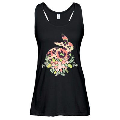 Stylish Leopard Pattern Easter Bunny Ladies Essential Flowy Tank