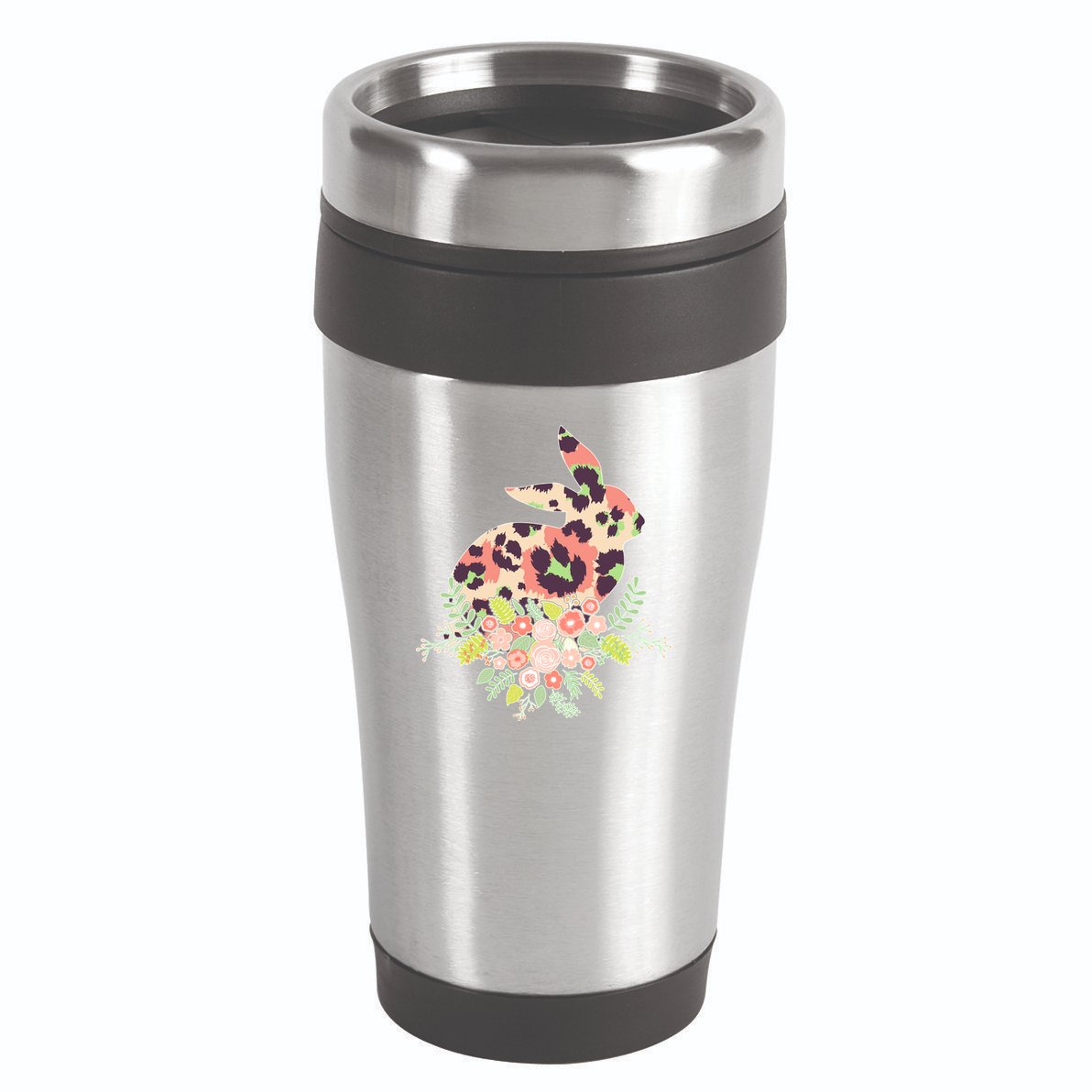 Stylish Leopard Pattern Easter Bunny 16oz Travel Tumbler