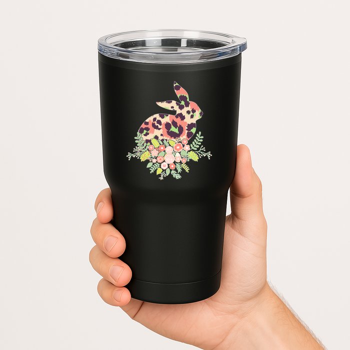 Stylish Leopard Pattern Easter Bunny Tumbler