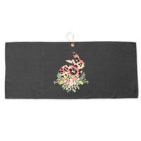 Stylish Leopard Pattern Easter Bunny Large Microfiber Waffle Golf Towel