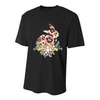 Stylish Leopard Pattern Easter Bunny Youth Performance Sprint T-Shirt
