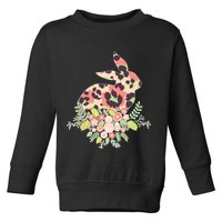 Stylish Leopard Pattern Easter Bunny Toddler Sweatshirt