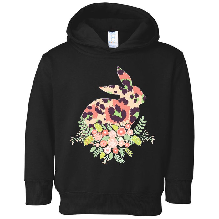 Stylish Leopard Pattern Easter Bunny Toddler Hoodie
