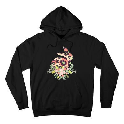 Stylish Leopard Pattern Easter Bunny Tall Hoodie