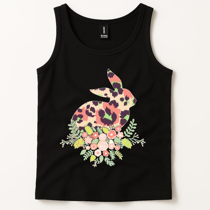 Stylish Leopard Pattern Easter Bunny Tank Top