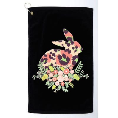 Stylish Leopard Pattern Easter Bunny Golf Towel