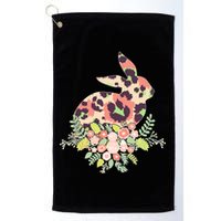 Stylish Leopard Pattern Easter Bunny Golf Towel