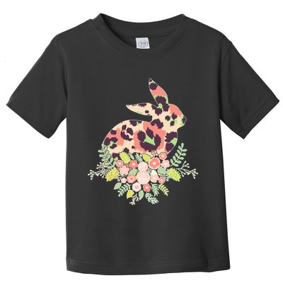 Stylish Leopard Pattern Easter Bunny Toddler T-Shirt