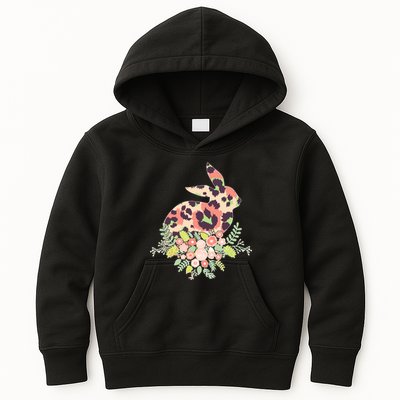 Stylish Leopard Pattern Easter Bunny Kids Hoodie