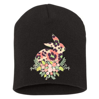 Stylish Leopard Pattern Easter Bunny Short Acrylic Beanie