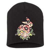 Stylish Leopard Pattern Easter Bunny Short Acrylic Beanie