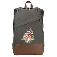 Stylish Leopard Pattern Easter Bunny Cotton Canvas Backpack