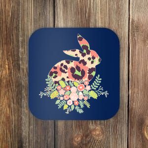 Stylish Leopard Pattern Easter Bunny Coaster