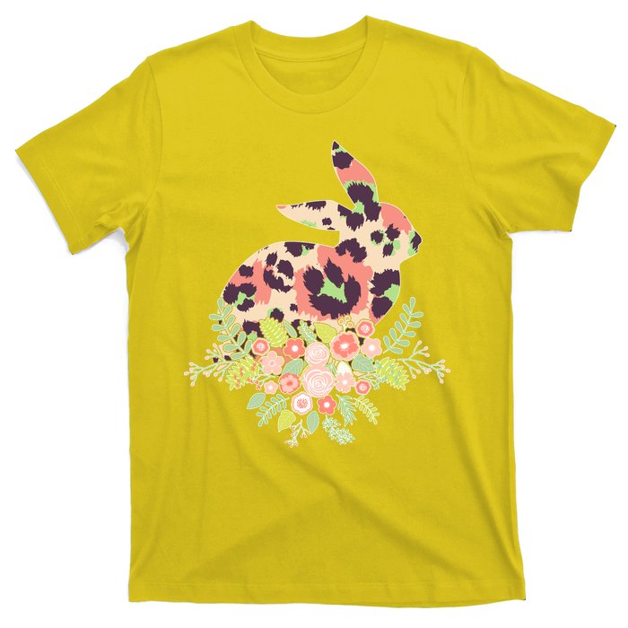 Stylish Leopard Pattern Easter Bunny T-Shirt