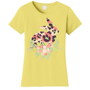 Stylish Leopard Pattern Easter Bunny Women's T-Shirt