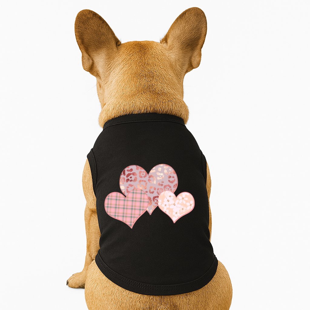 Stylish Pattern Hearts Doggie Tank