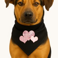 Stylish Pattern Hearts USA-Made Doggie Bandana