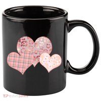 Stylish Pattern Hearts 11oz C Handle Ceramic Mug