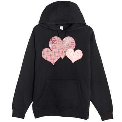 Stylish Pattern Hearts Premium Pullover Hoodie
